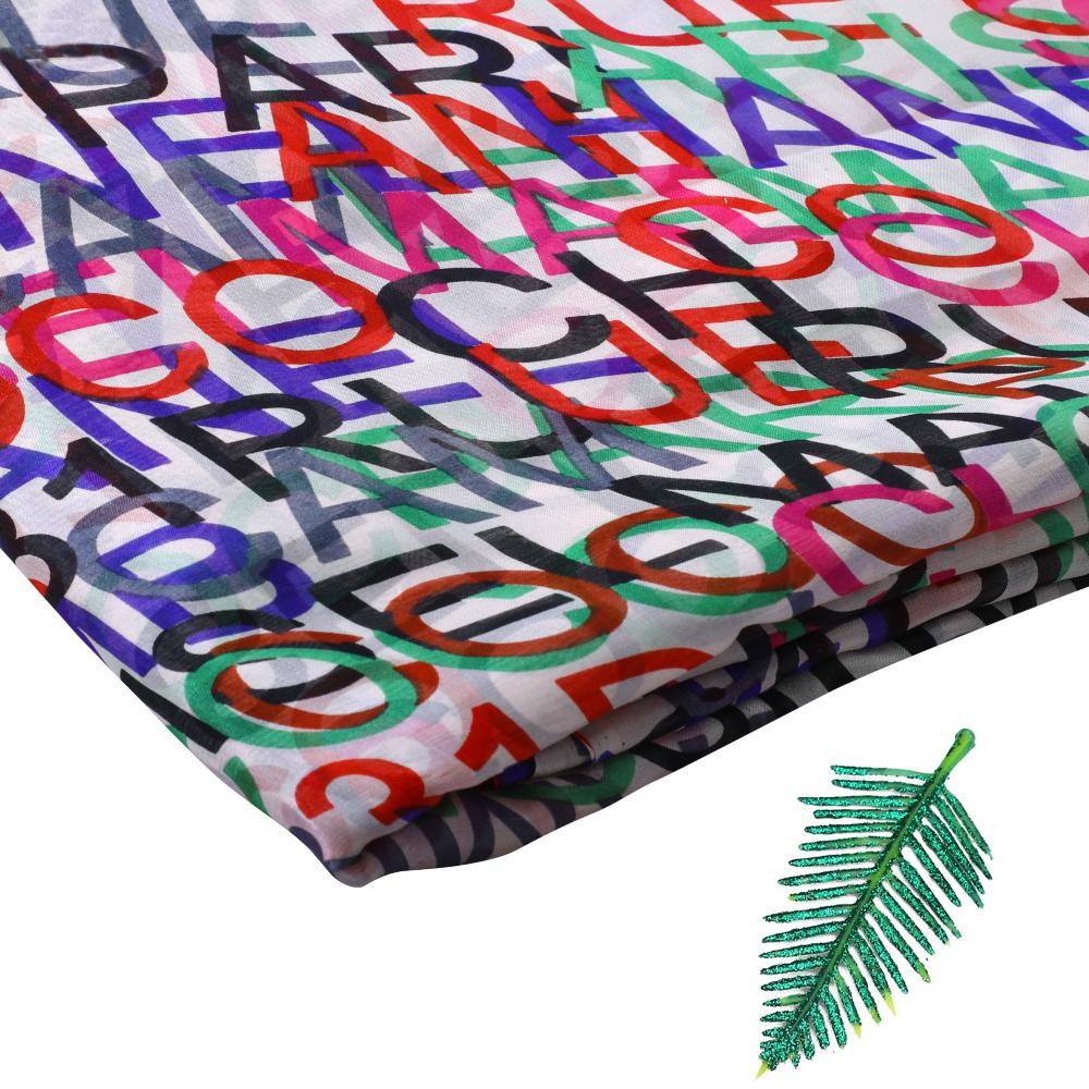 Multi Color Printed Flat Chiffon Fabric