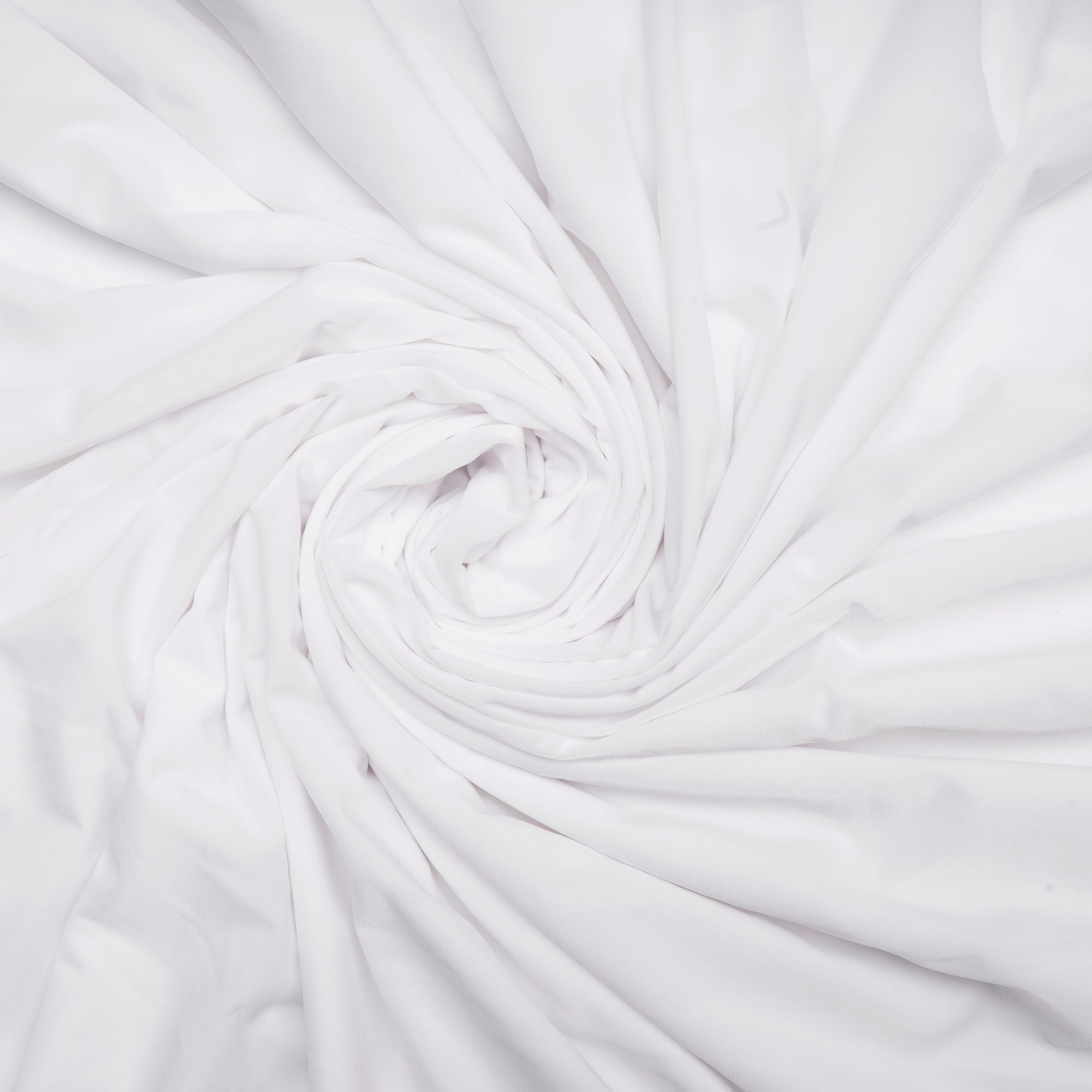 White Color Nylon Net Lycra Satin Dyeable Fabric