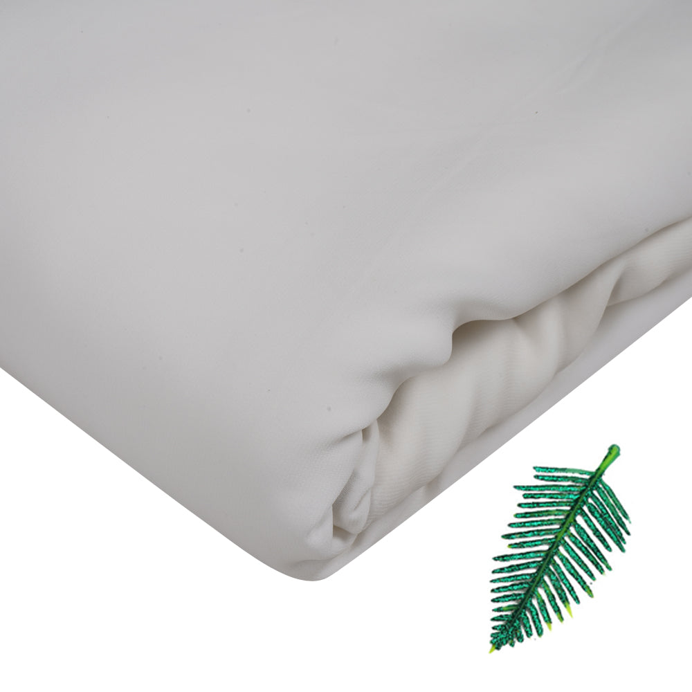 White Color Polyester Double Georgette Fabric