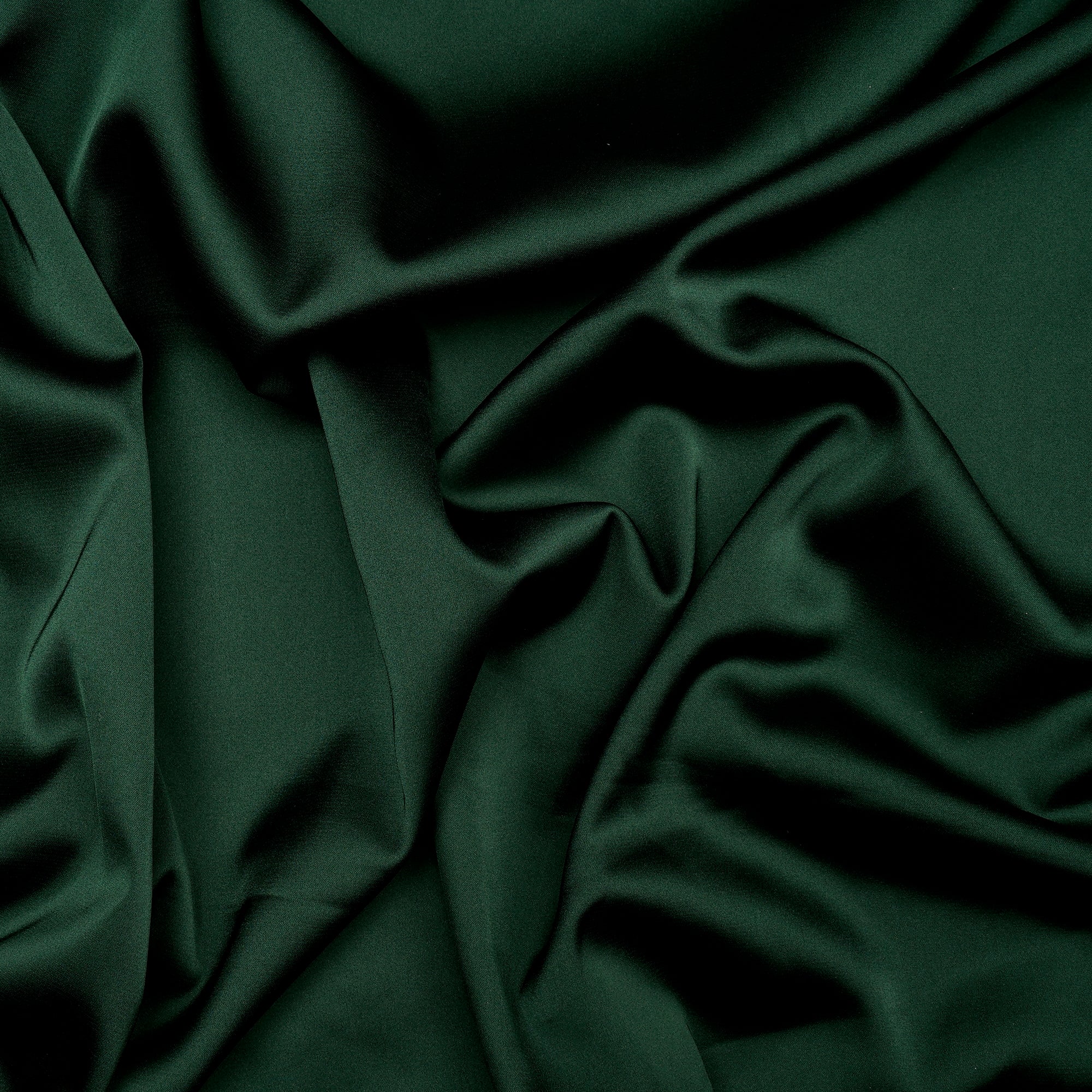 Dark Green Color Satin Lycra Fabric