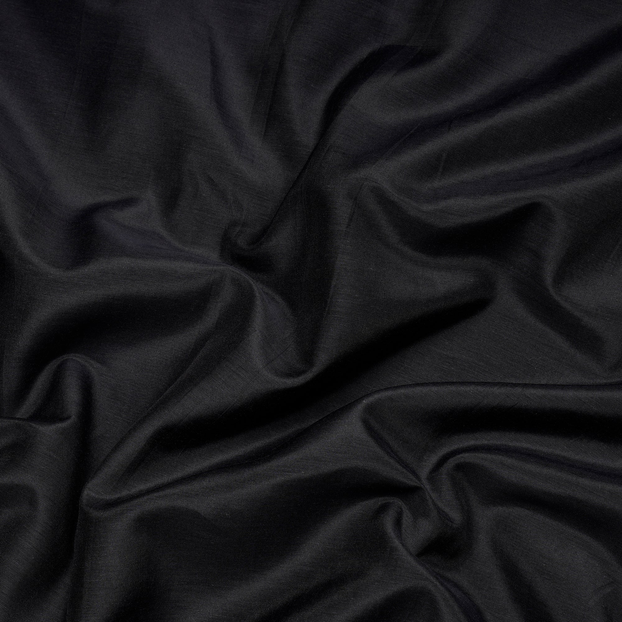 Black Color Cotton Silk Fabric