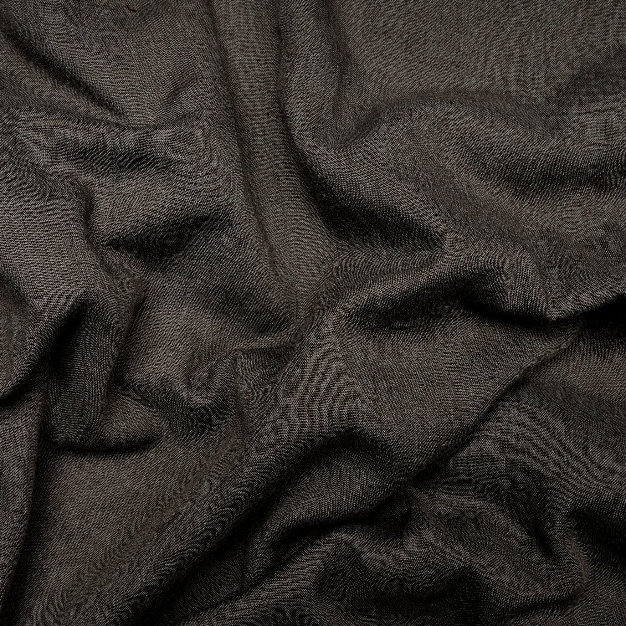 Dark Grey Cheese Cotton Chambray Fabric