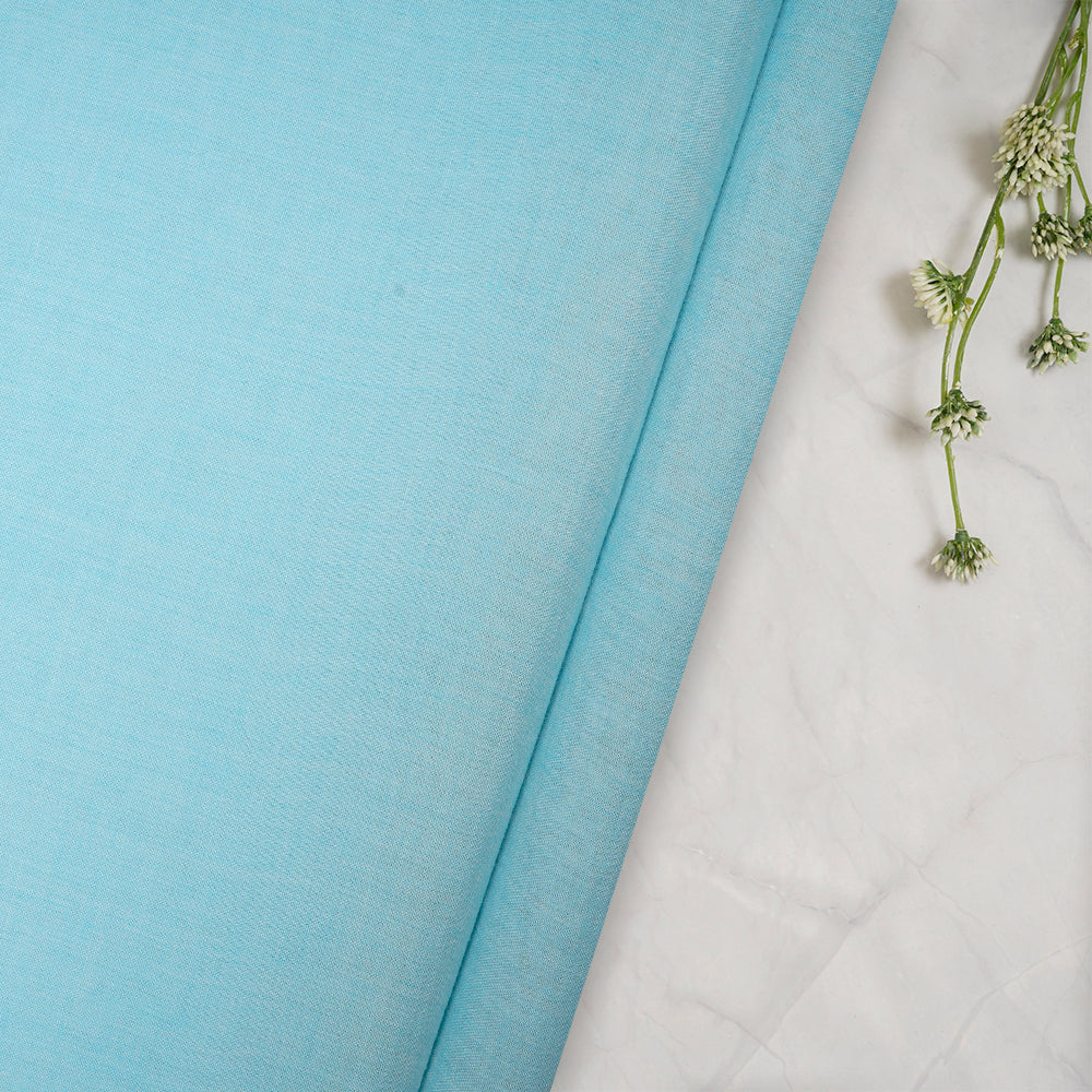 Light Blue Color Cheese Cotton Fabric