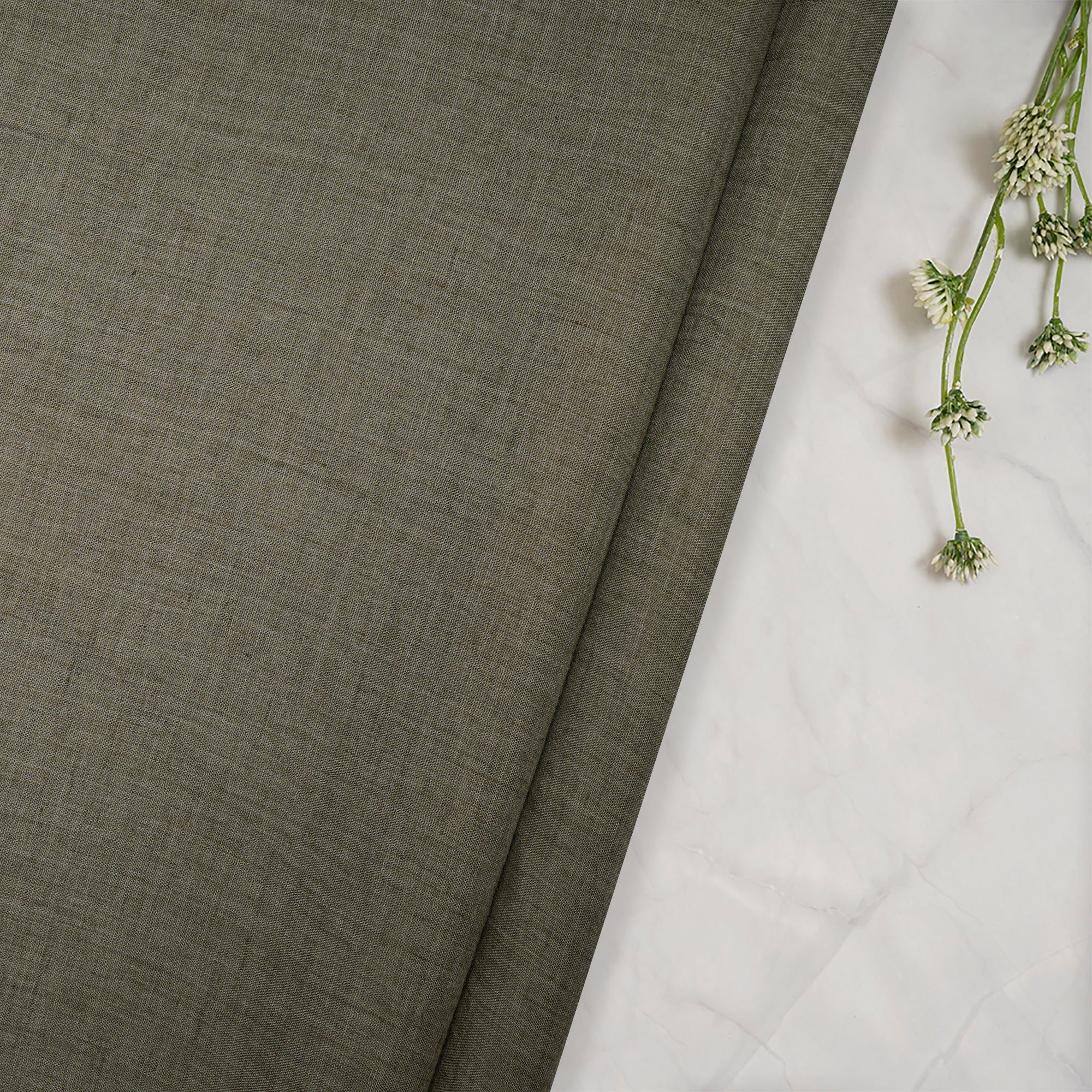 Green Smoke Color Cheese Cotton Fabric