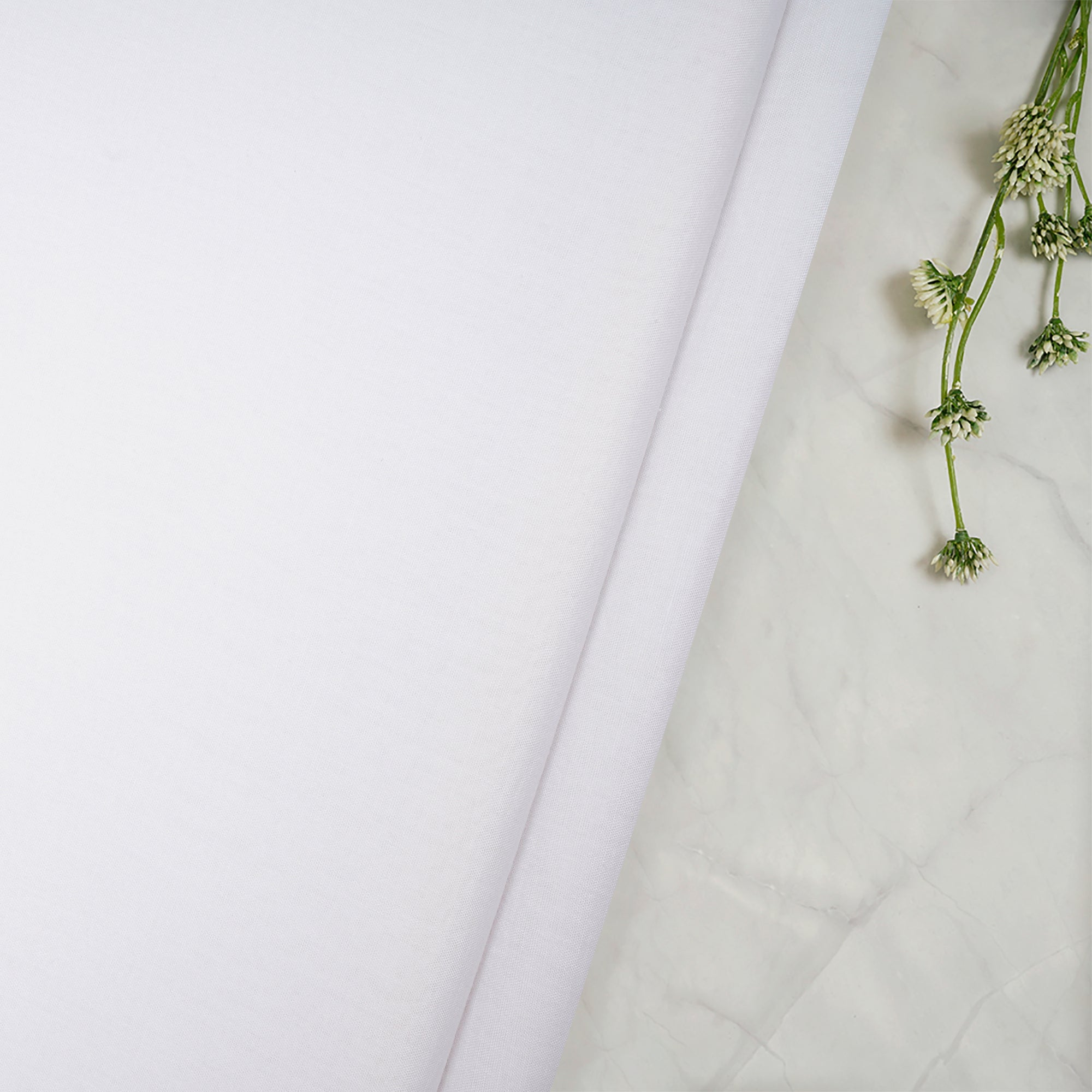 White Color Cheese Cotton Fabric