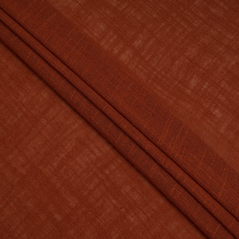Brown Color Mill Dyed Cotton Viscose Slub Fabric