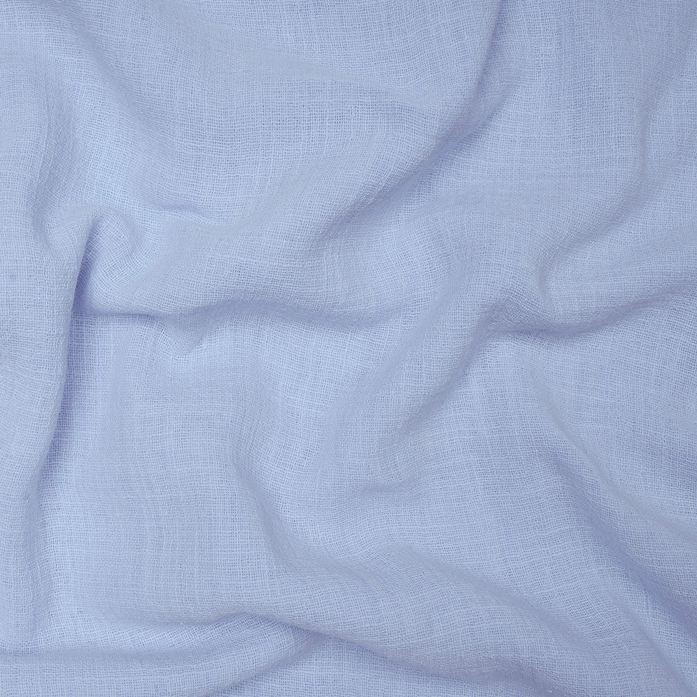 Light Blue Color Mill Dyed Cotton Viscose Slub Fabric