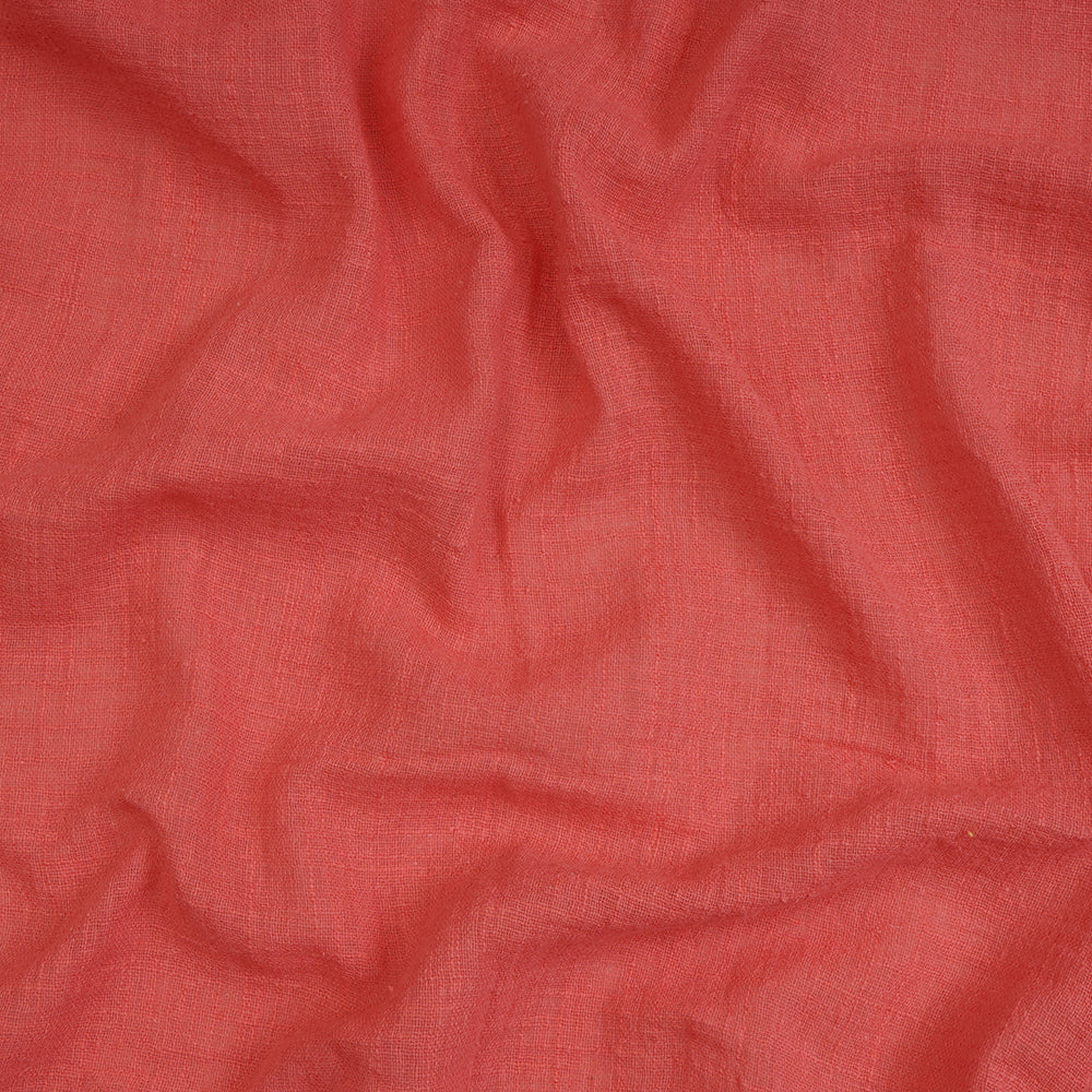 Light Pink Color Mill Dyed Cotton Viscose Slub Fabric