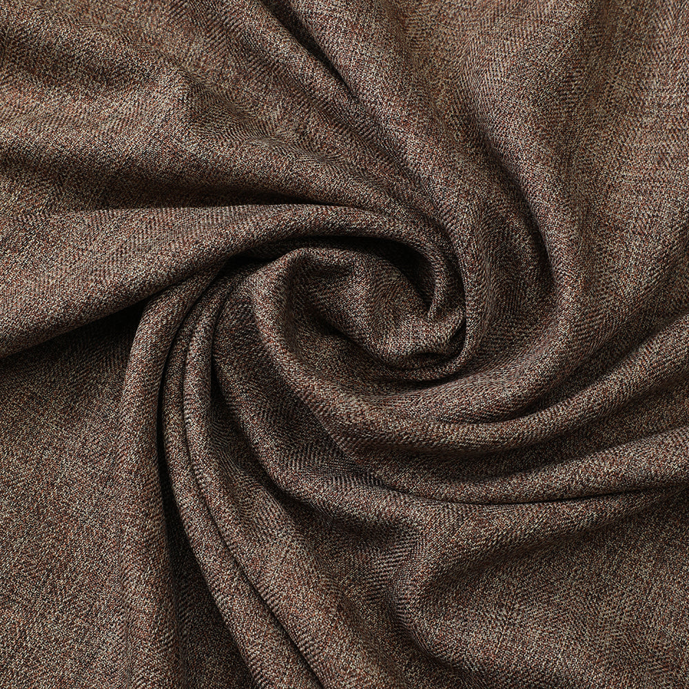 Brown Color Polyester Chambray Fabric