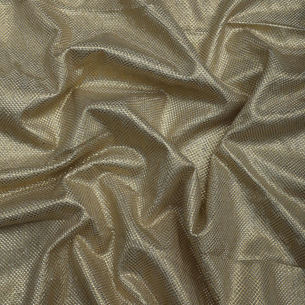 Golden Color Nylon Fancy Glitter Fabric