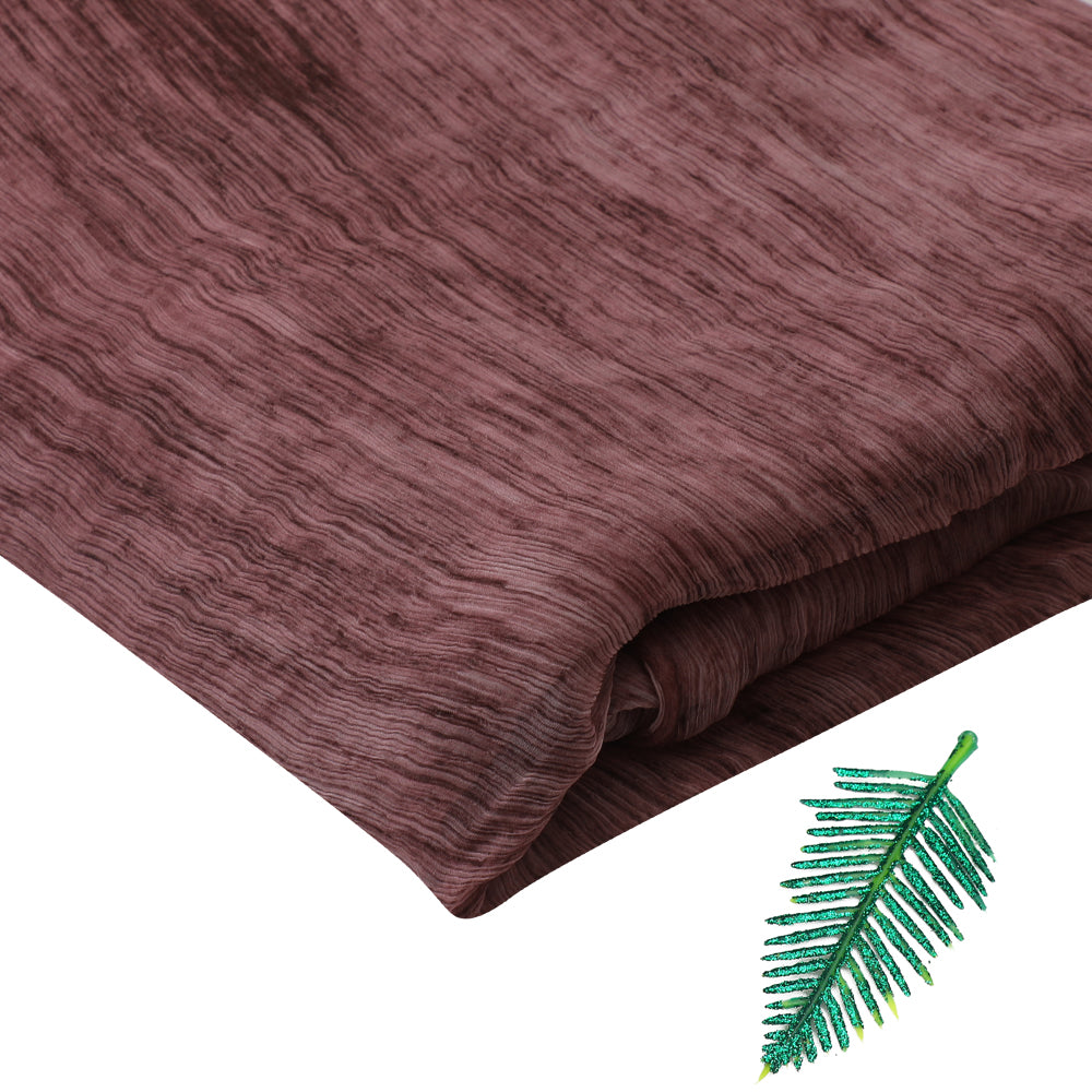 Toasted Mauve Color Hand Painted Chiffon Silk Fabric