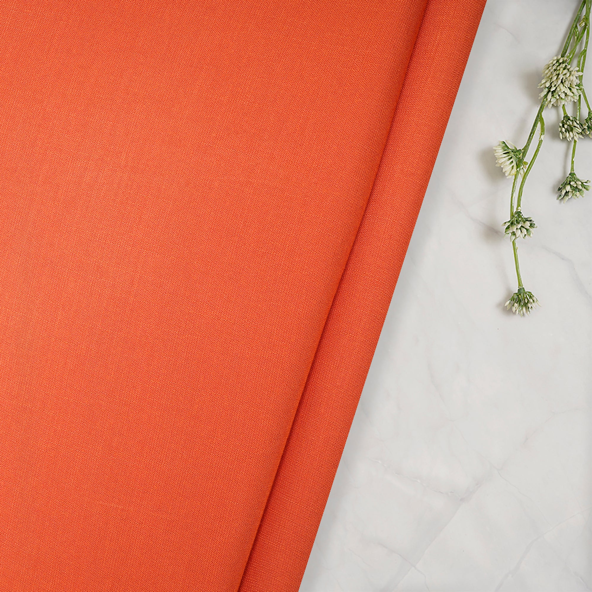 Orange Color Fancy Lycra Polyester Fabric