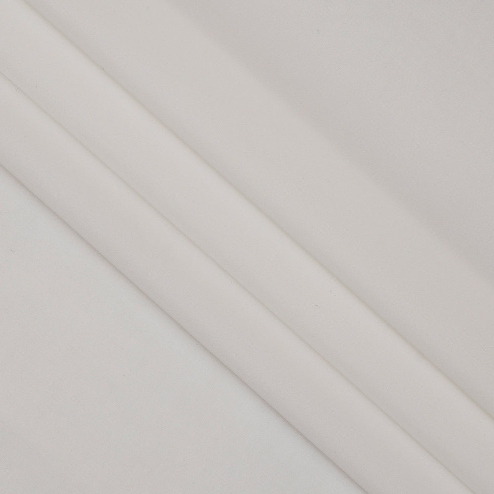 Off White Color 80 GLM Flat Chiffon Lycra Silk Dyeable Fabric