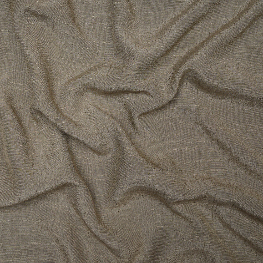 Dark Sage Green Color Yarn Dyed Linen Crepe Fabric