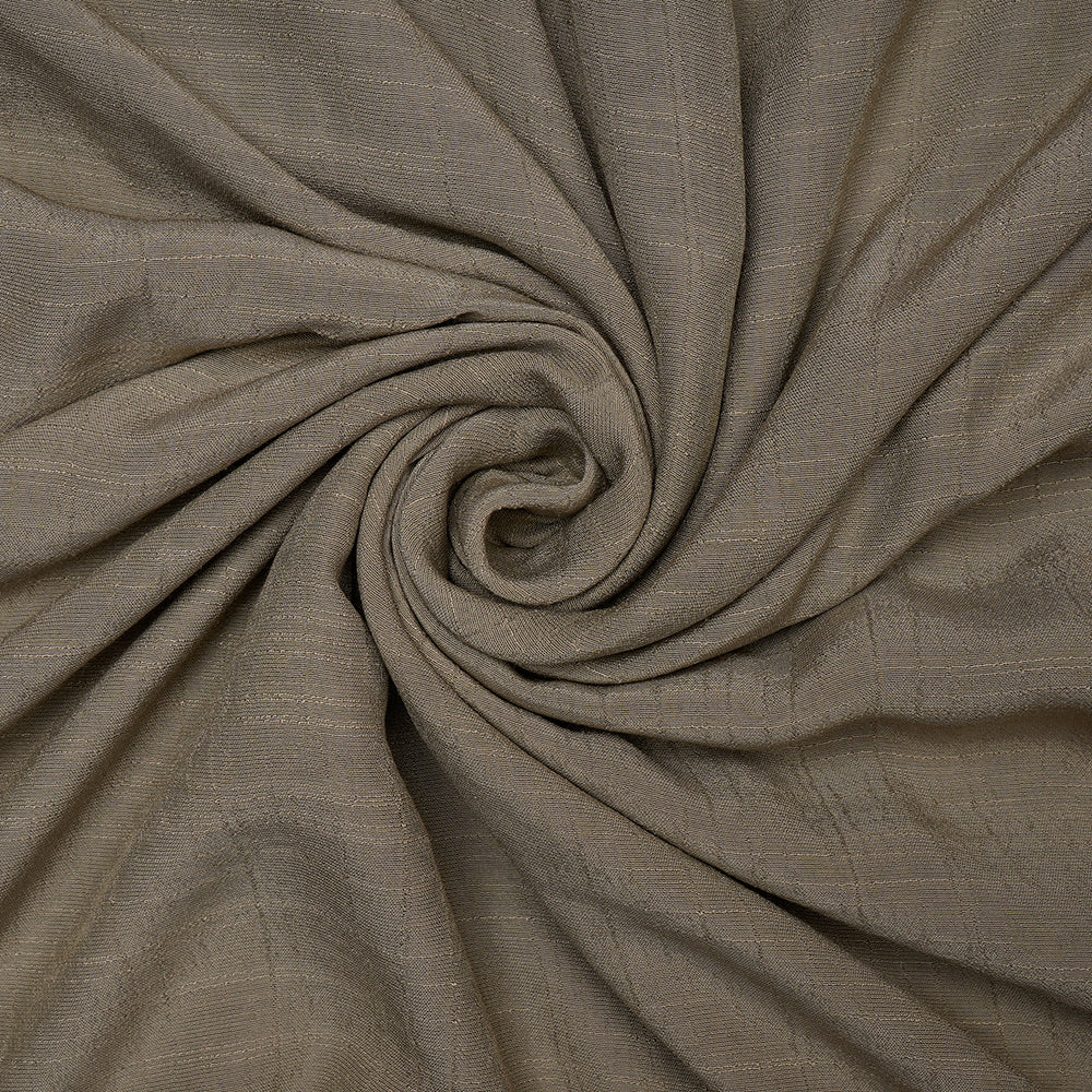 Dark Sage Green Color Yarn Dyed Linen Crepe Fabric