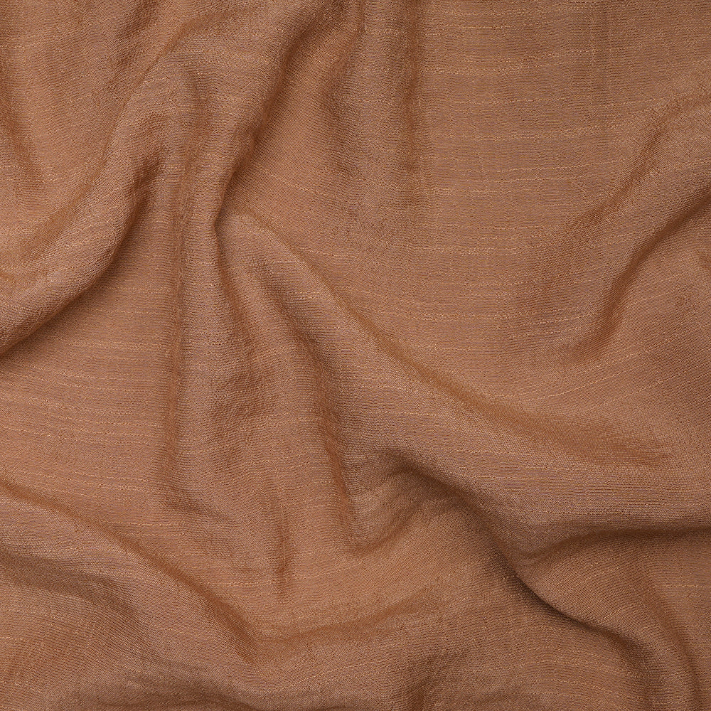 Brown Color Yarn Dyed Linen Crepe Fabric