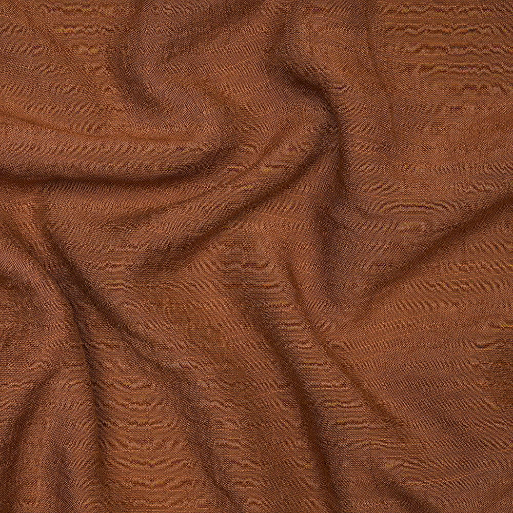 Fiery Cumin Color Yarn Dyed Linen Crepe Fabric