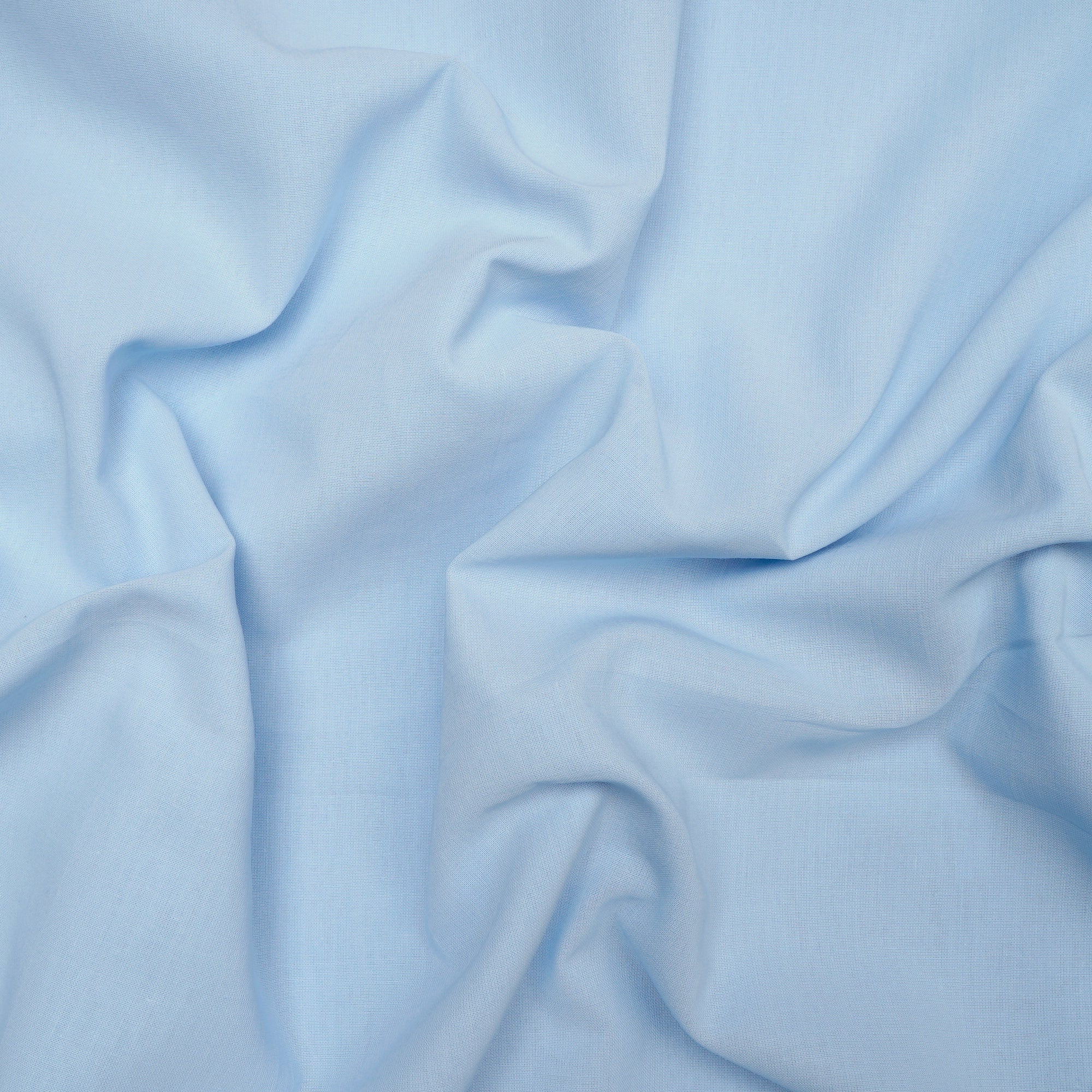 Baby Blue Color Mill Dyed High Twist 2x2 Cotton Voile Fabric