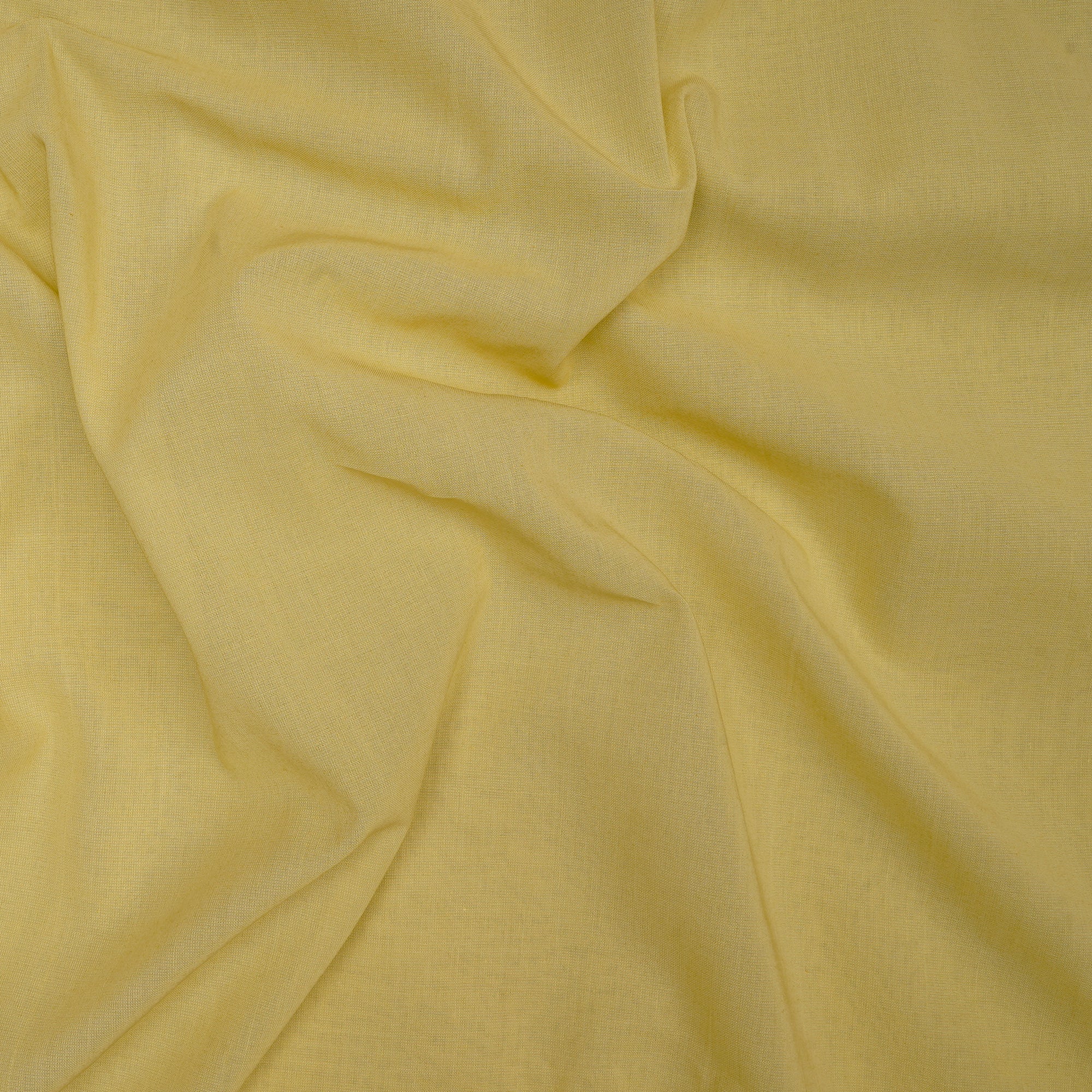 Yellow Jasmine Mill Dyed High Twist 2x2 Cotton Voile Fabric