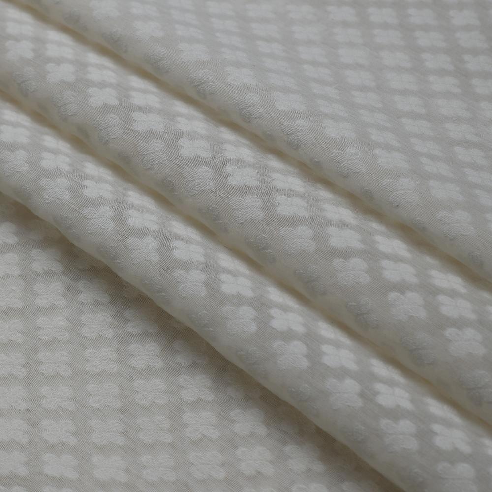 Cream Color Jacquard Fabric