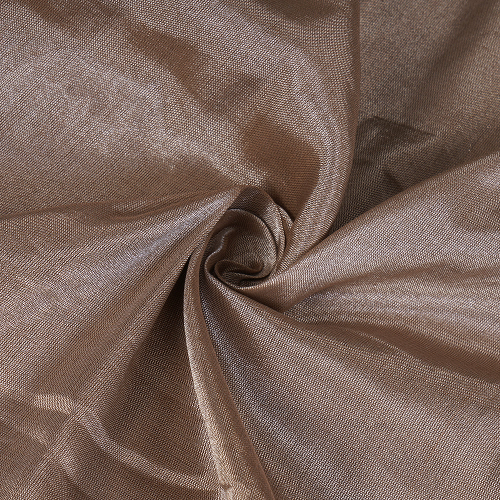 Dusty Brown Color Handwoven Tissue Fabric