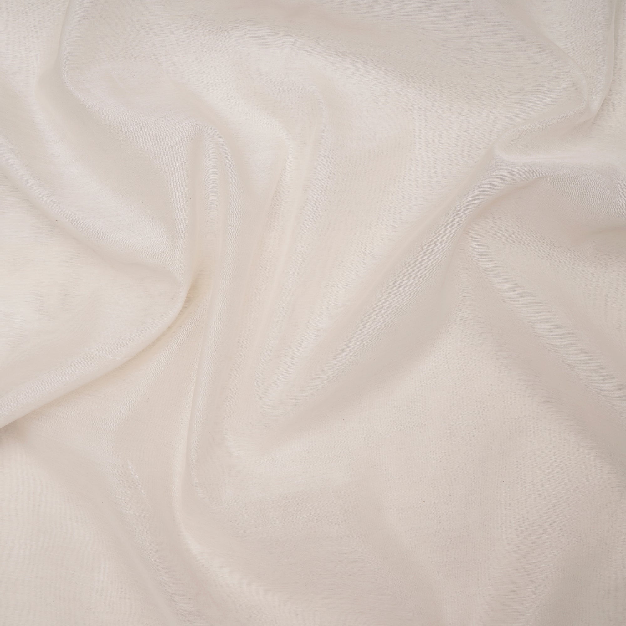 Off White Color 40 GLM Fine Silk Chanderi Dyeable Fabric