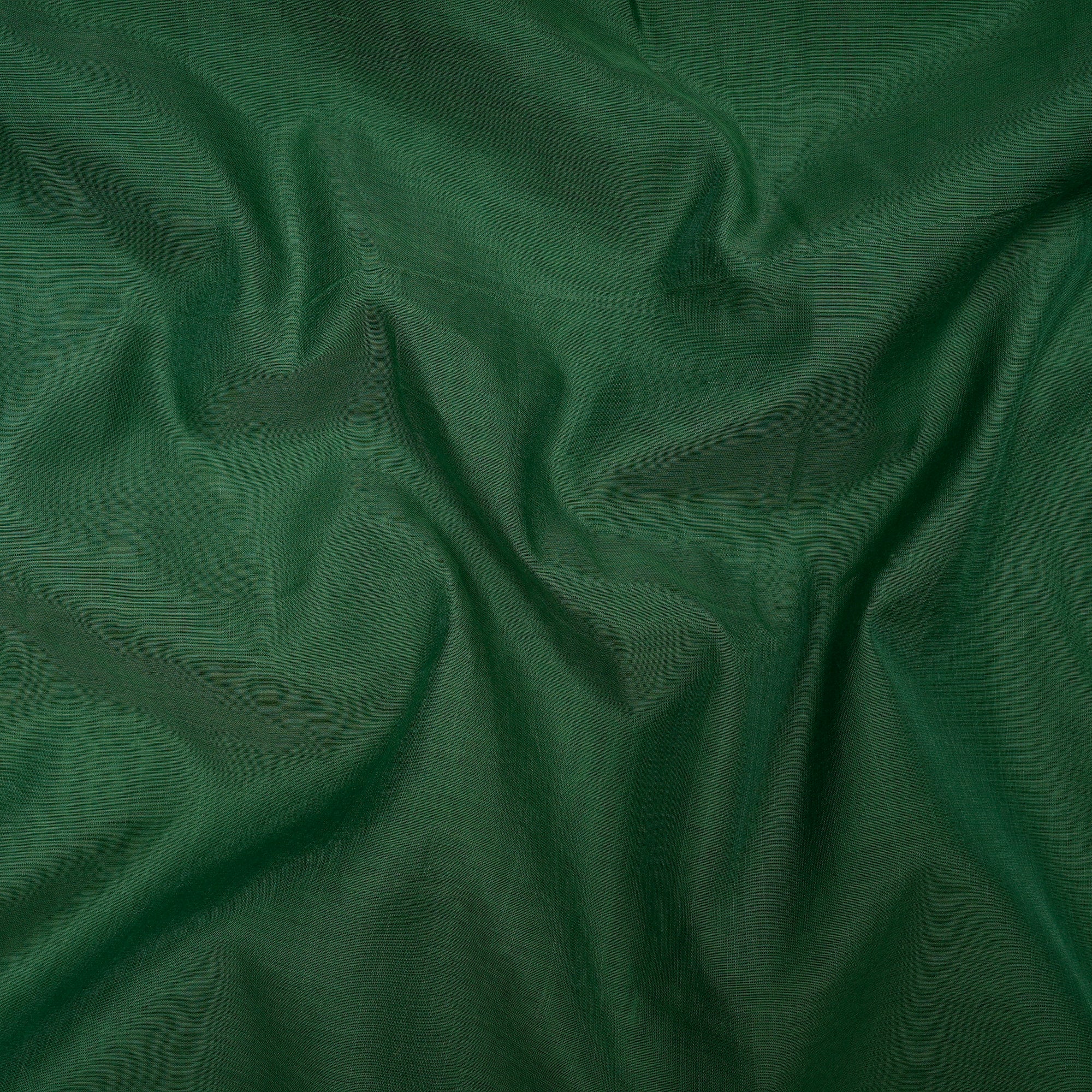 Dark Green Color Piece Dyed Fine Chanderi Fabric