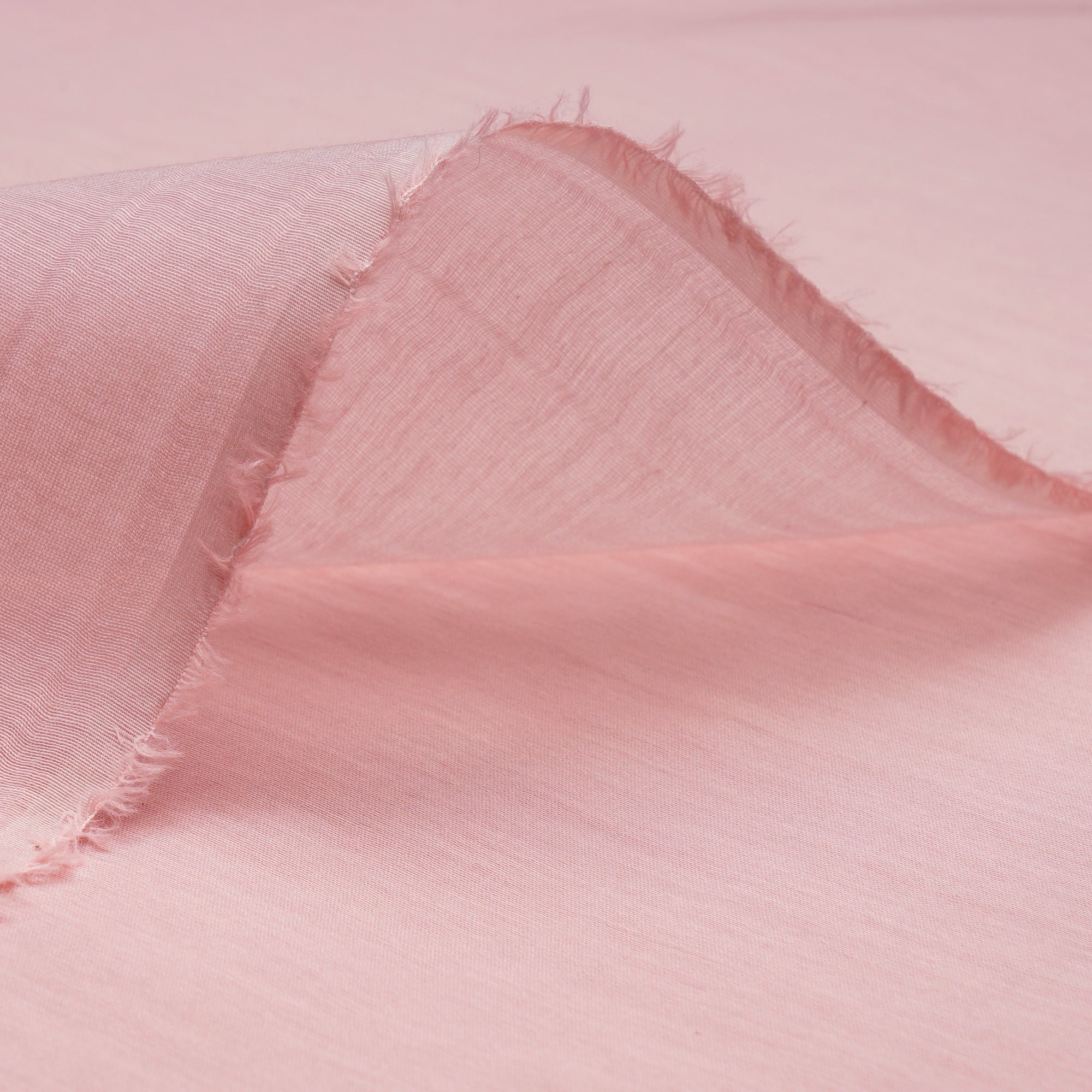 Blush Pink Color Pure Plain Fine Chanderi Fabric