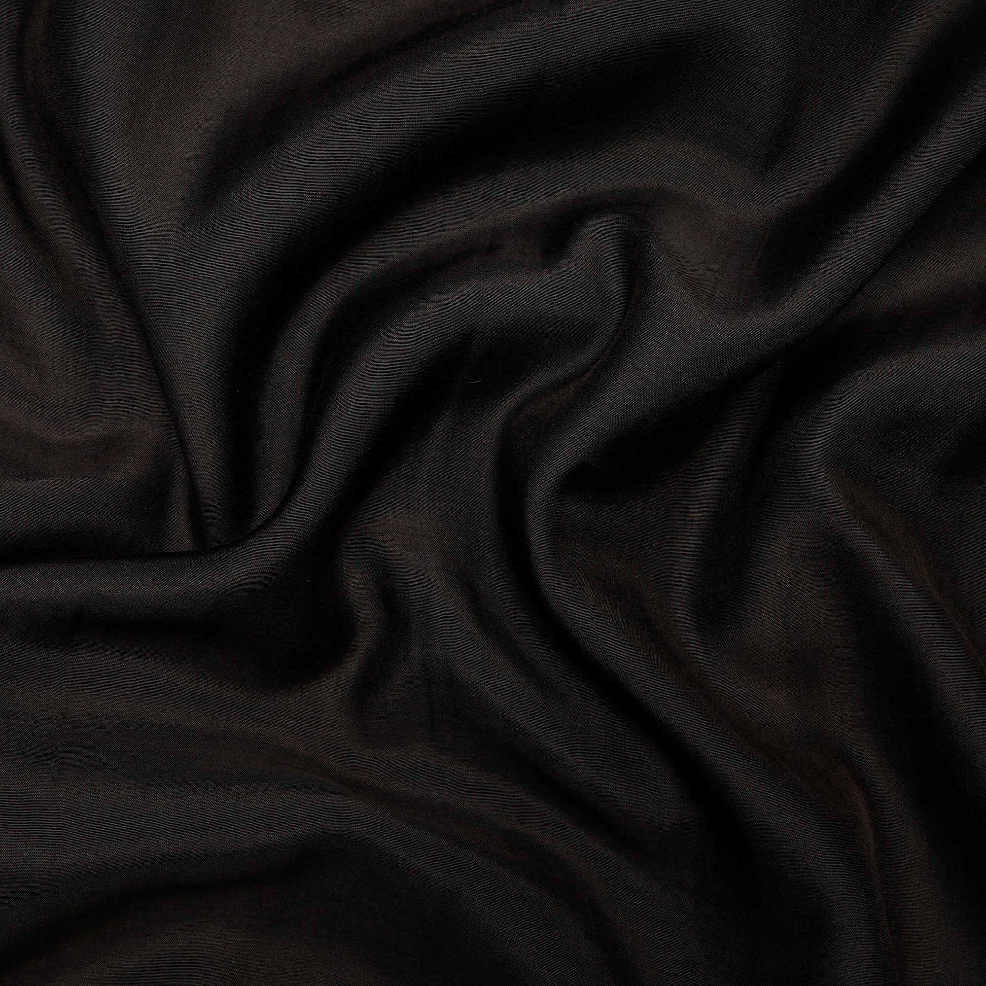Black Piece Dyed Pure Fine Chanderi Fabric