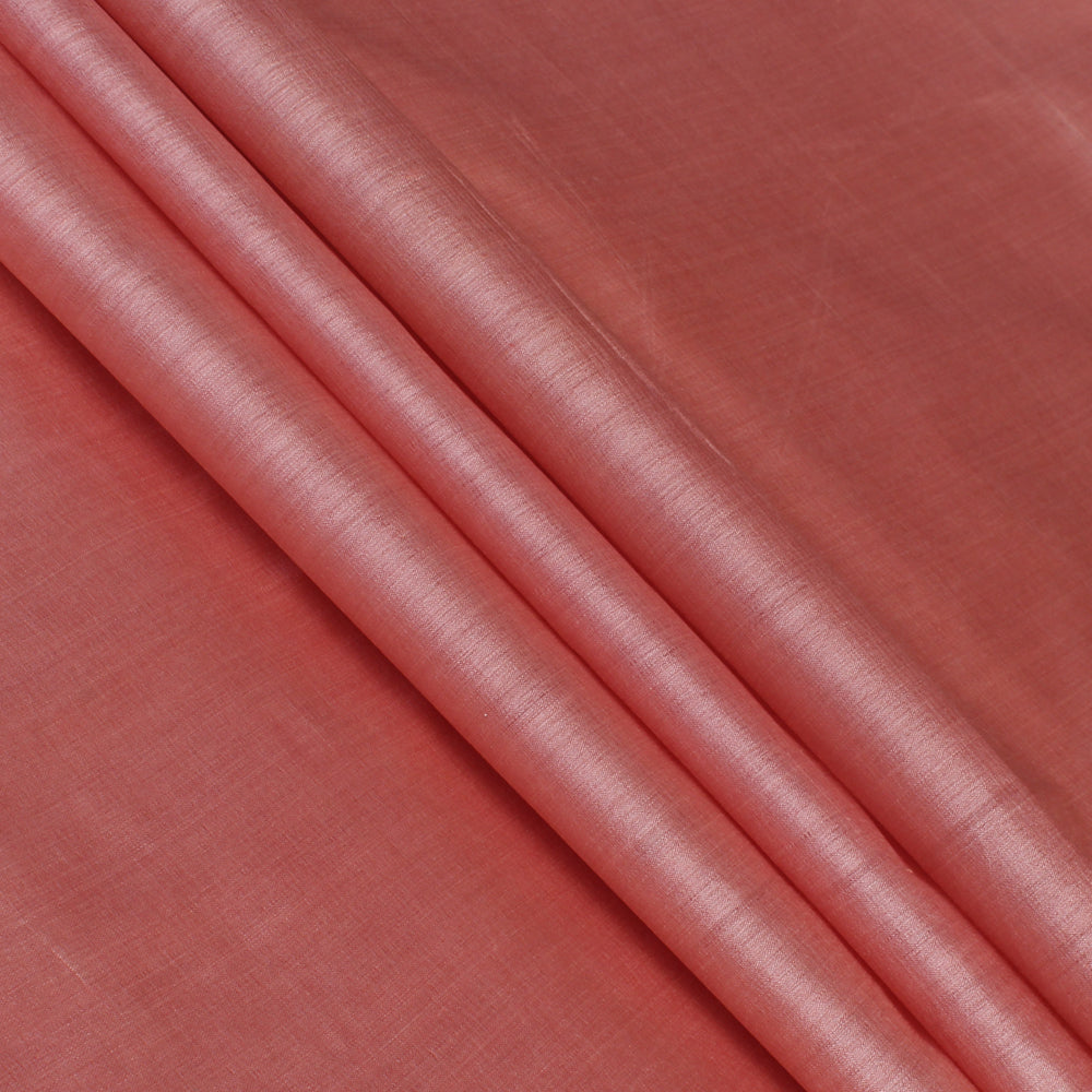 Peach Puff Color Tussar Silk Fabric