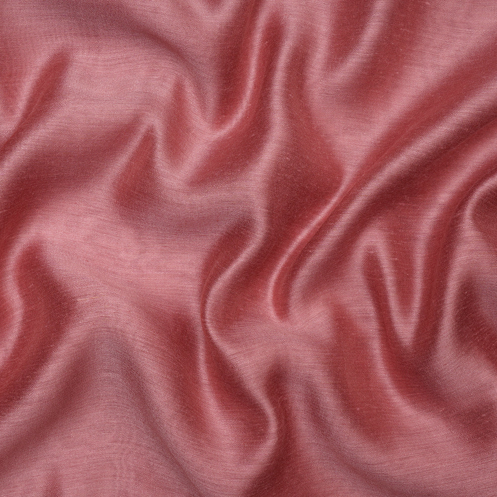 Pink Plain Muga Silk Fabric