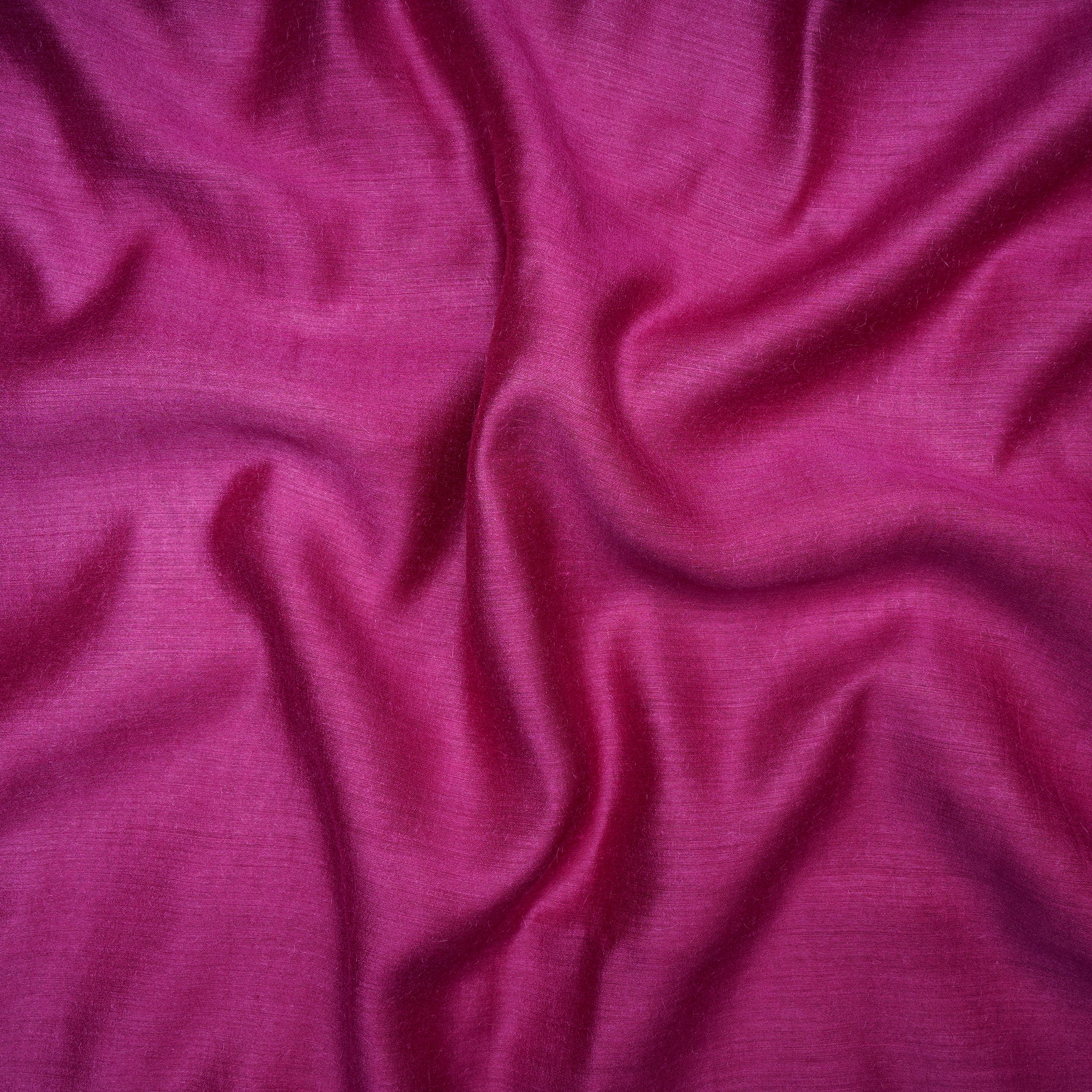 Rani Pink Piece Dyed Pure Muga Silk Fabric