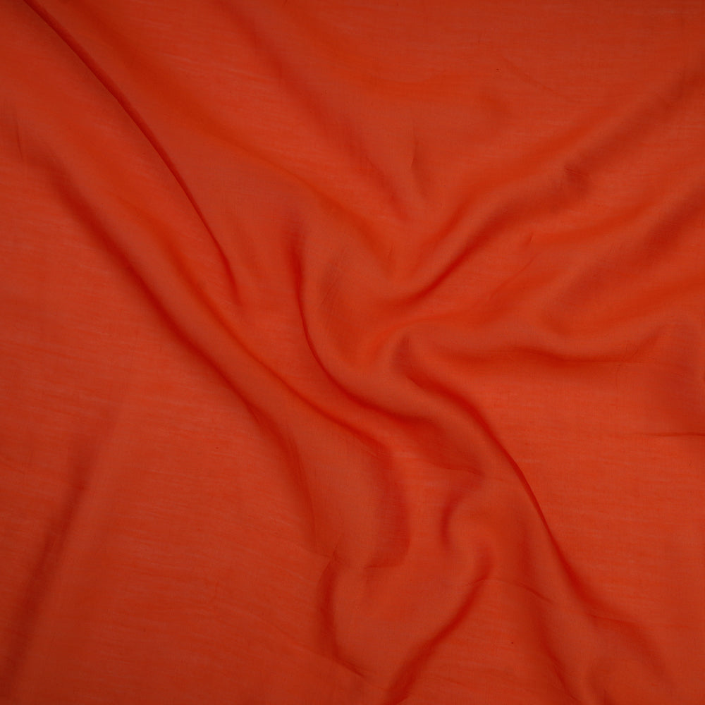 Orange Color Pure Rapier Chanderi Fabric