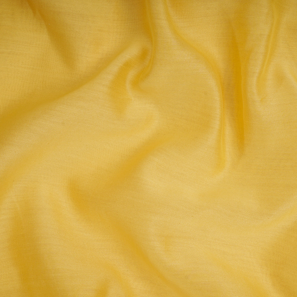 Yellow Color Piece Dyed Rapier Chanderi Fabric