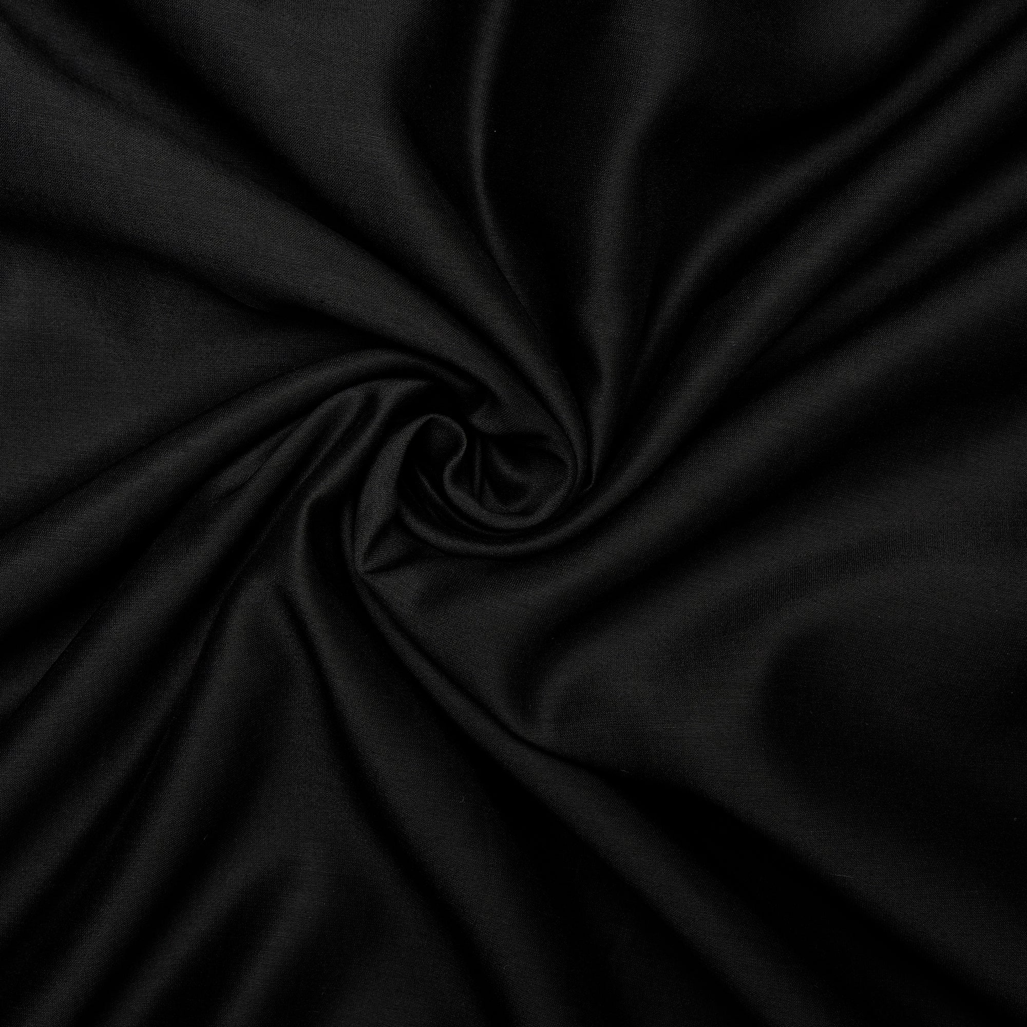 Black Piece Dyed Rapier Loom Pure Chanderi Fabric