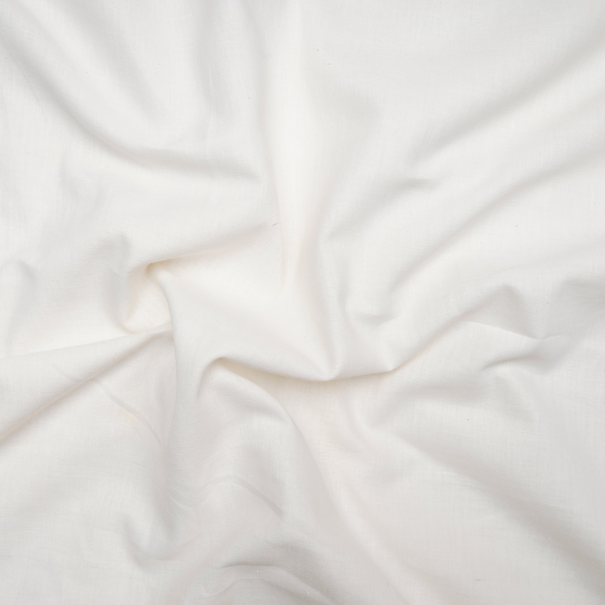 White Color Handwoven Handspun Cotton Dyeable Fabric