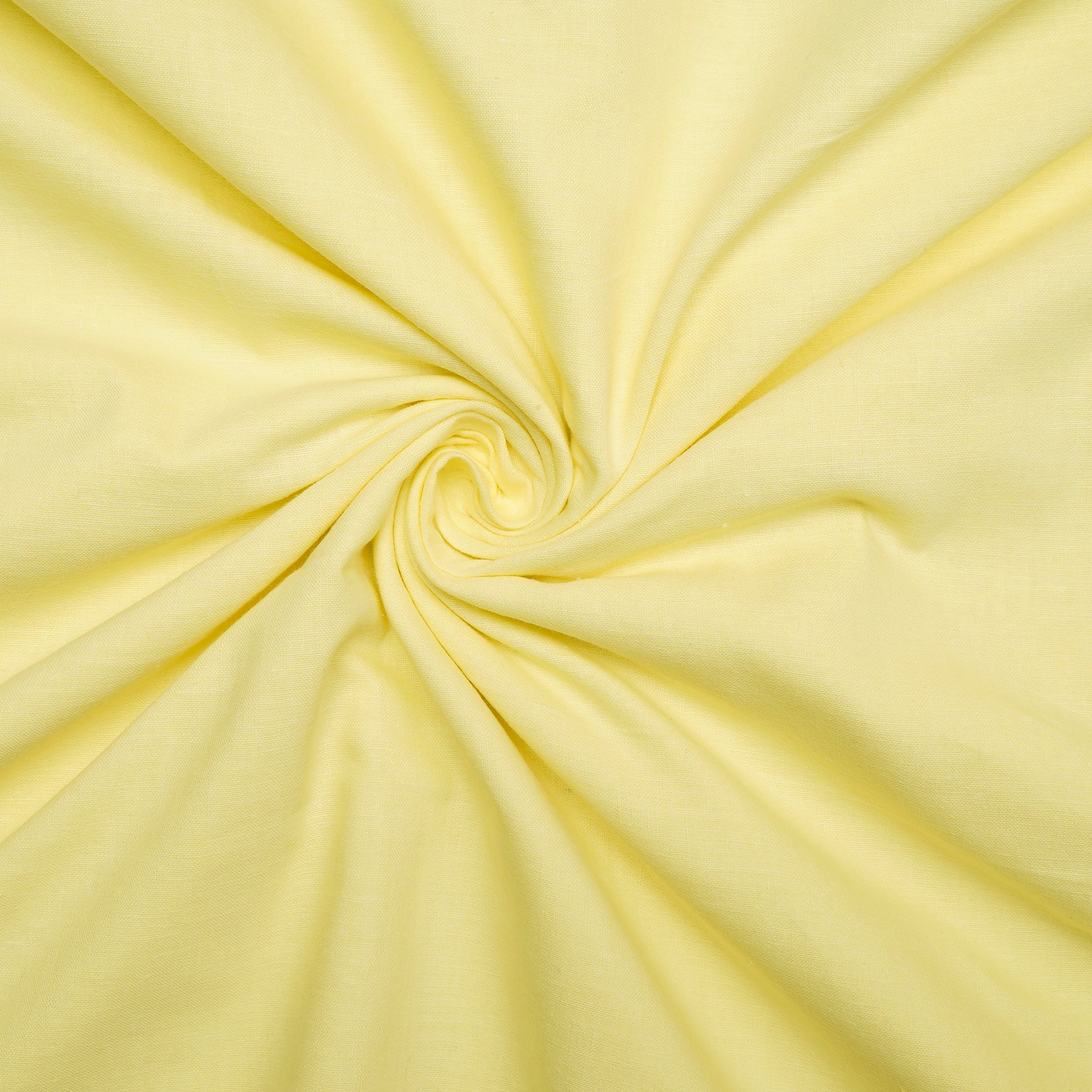 Light Yellow Color Handwoven Handspun Cotton Fabric