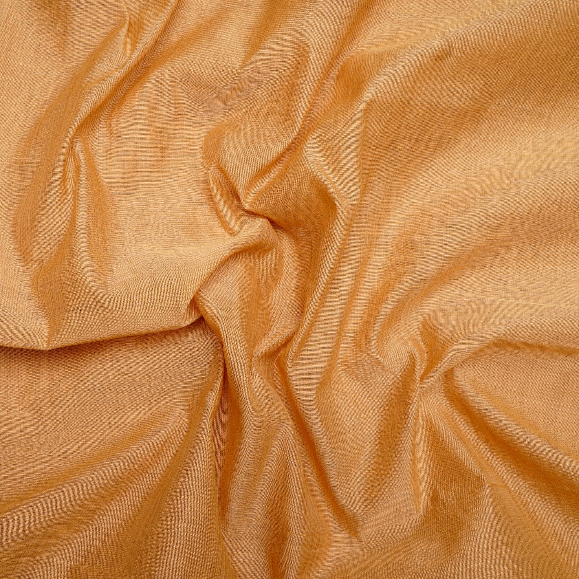 Mustard Color Polyester Chanderi Fabric