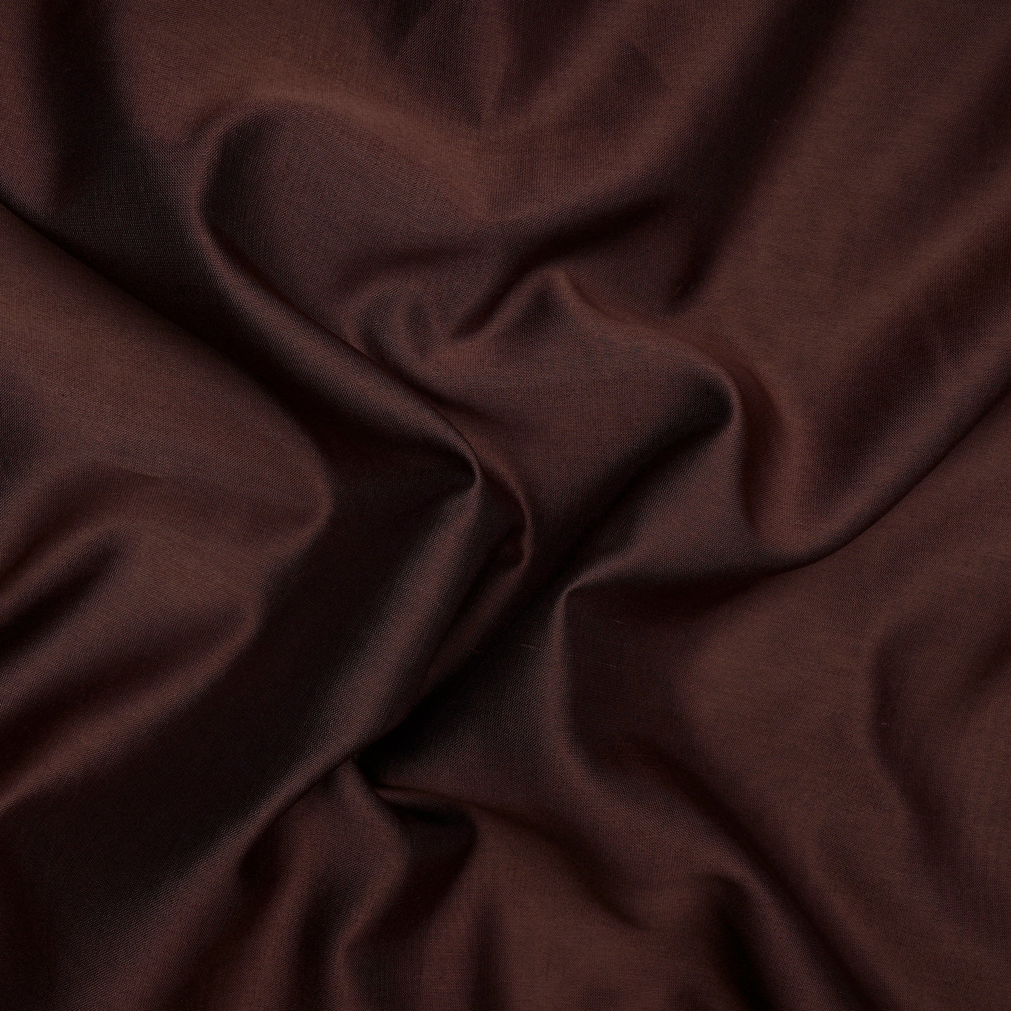 Dark Brown Piece Dyed Pure Chanderi Fabric