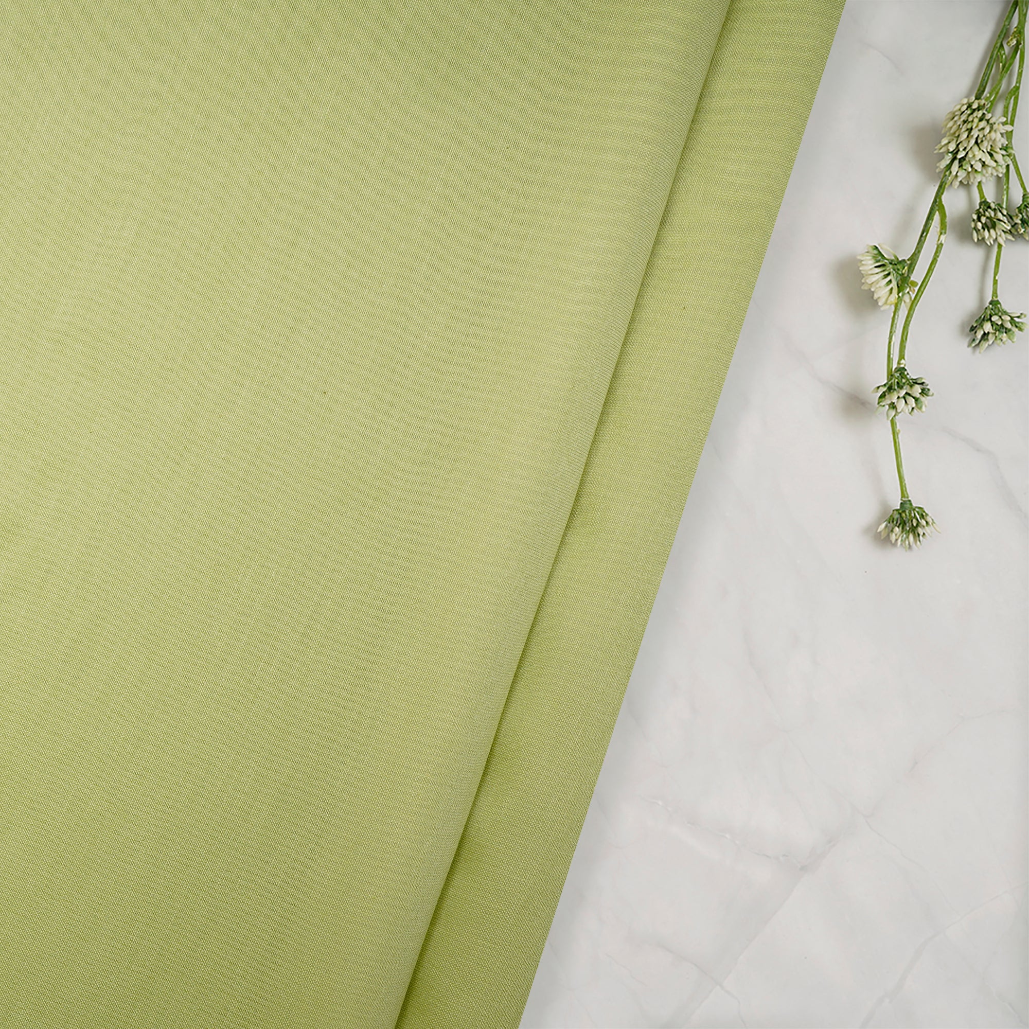 Daiquiri Green Piece Dyed Pure Chanderi Fabric