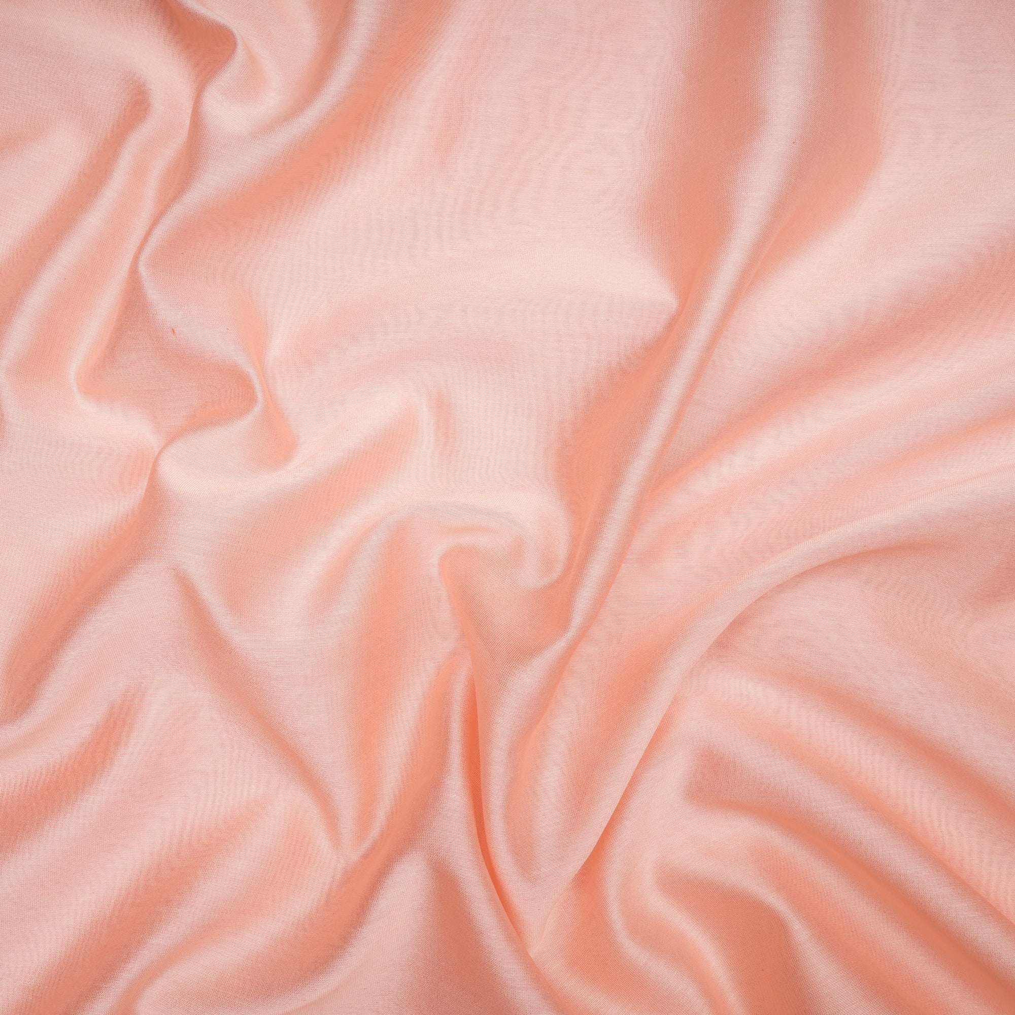 Peach Piece Dyed Pure Chanderi Fabric