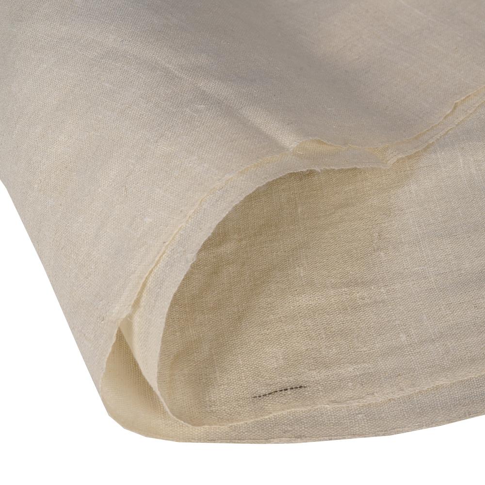 Off-White Color Handwoven Matka Silk Dyeable Fabric