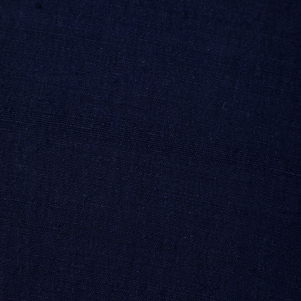 Space Blue Color Natural Matka Silk Fabric
