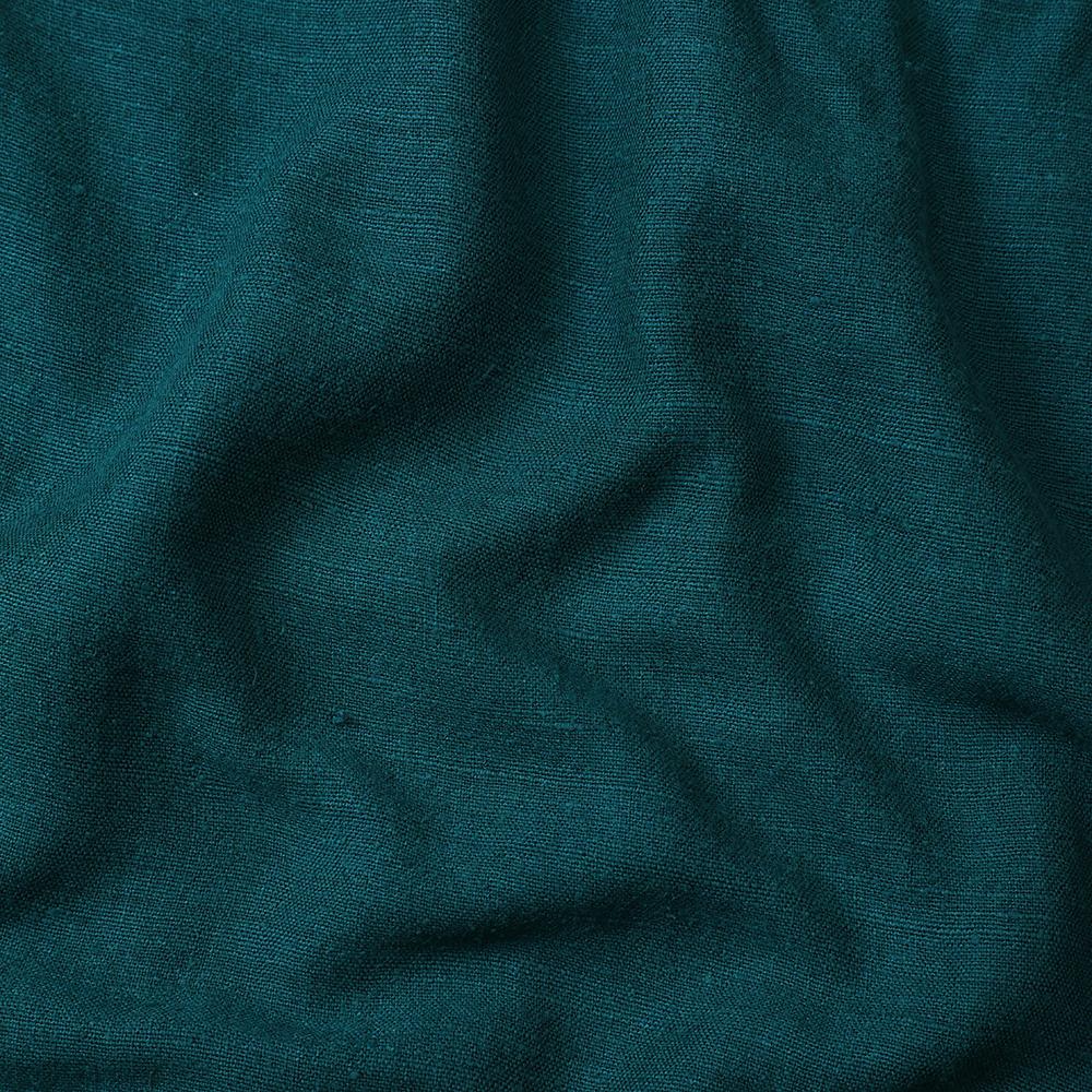 Dark Green Color Natural Matka Silk Fabric