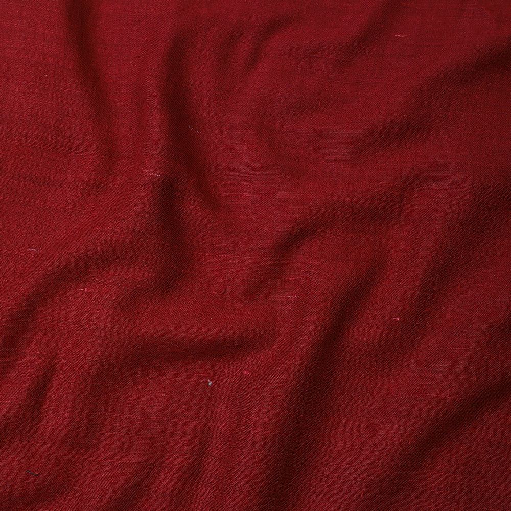 Red Color Natural Matka Silk Fabric