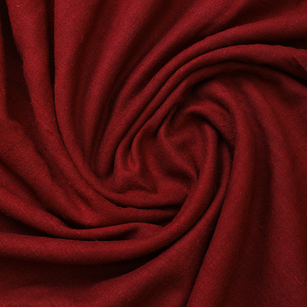 Red Color Natural Matka Silk Fabric