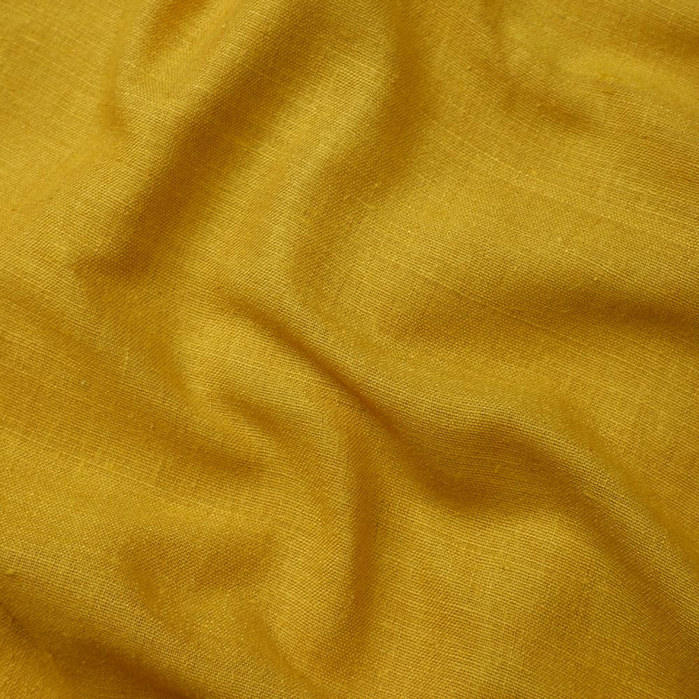 Mustard Color Natural Matka Silk Fabric