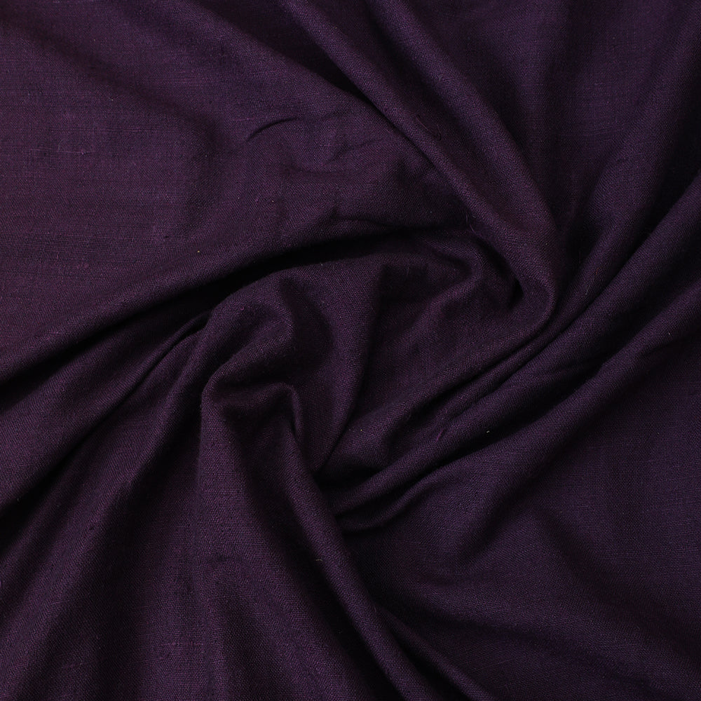 Dark Purple Color Natural Matka Silk Fabric