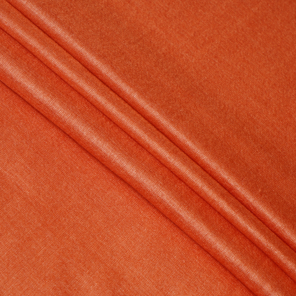 Salmon Color Piece Dyed Handwoven Tussar Silk Fabric