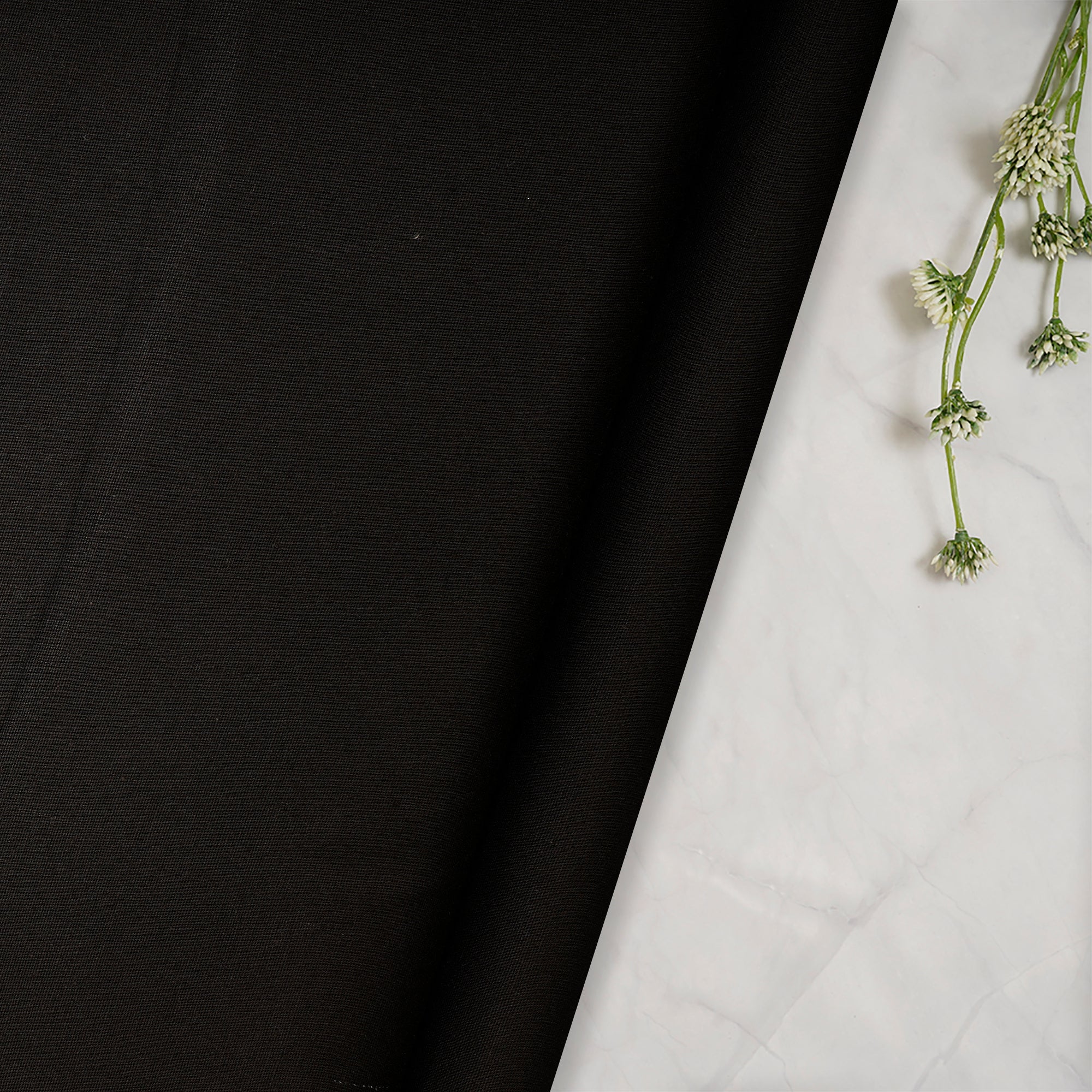 Black Mill Dyed Cotton Lycra Fabric